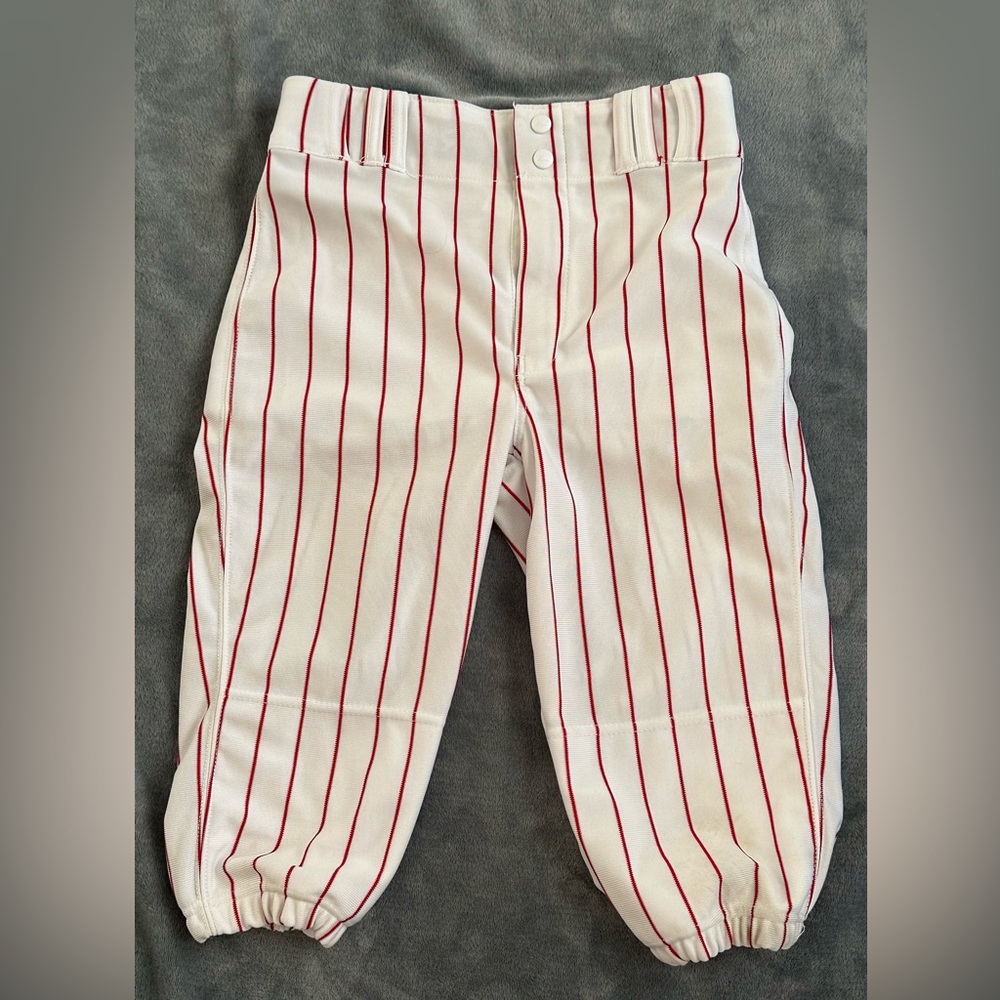 2 pairs - Youth XL Champro knickers and Rawlings pants. Red and white stripe.
